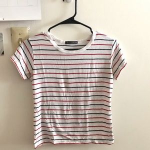 White Striped Brandy Melville Top